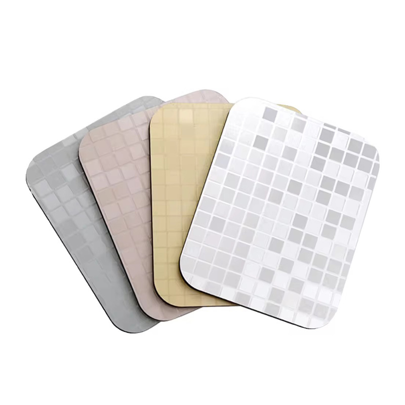 Painel de parede de cristal de carbono com textura de metal