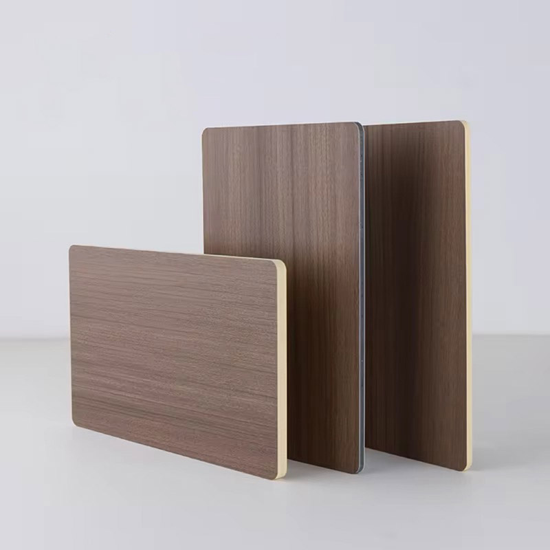 Painel de parede de cristal de carbono com textura de madeira